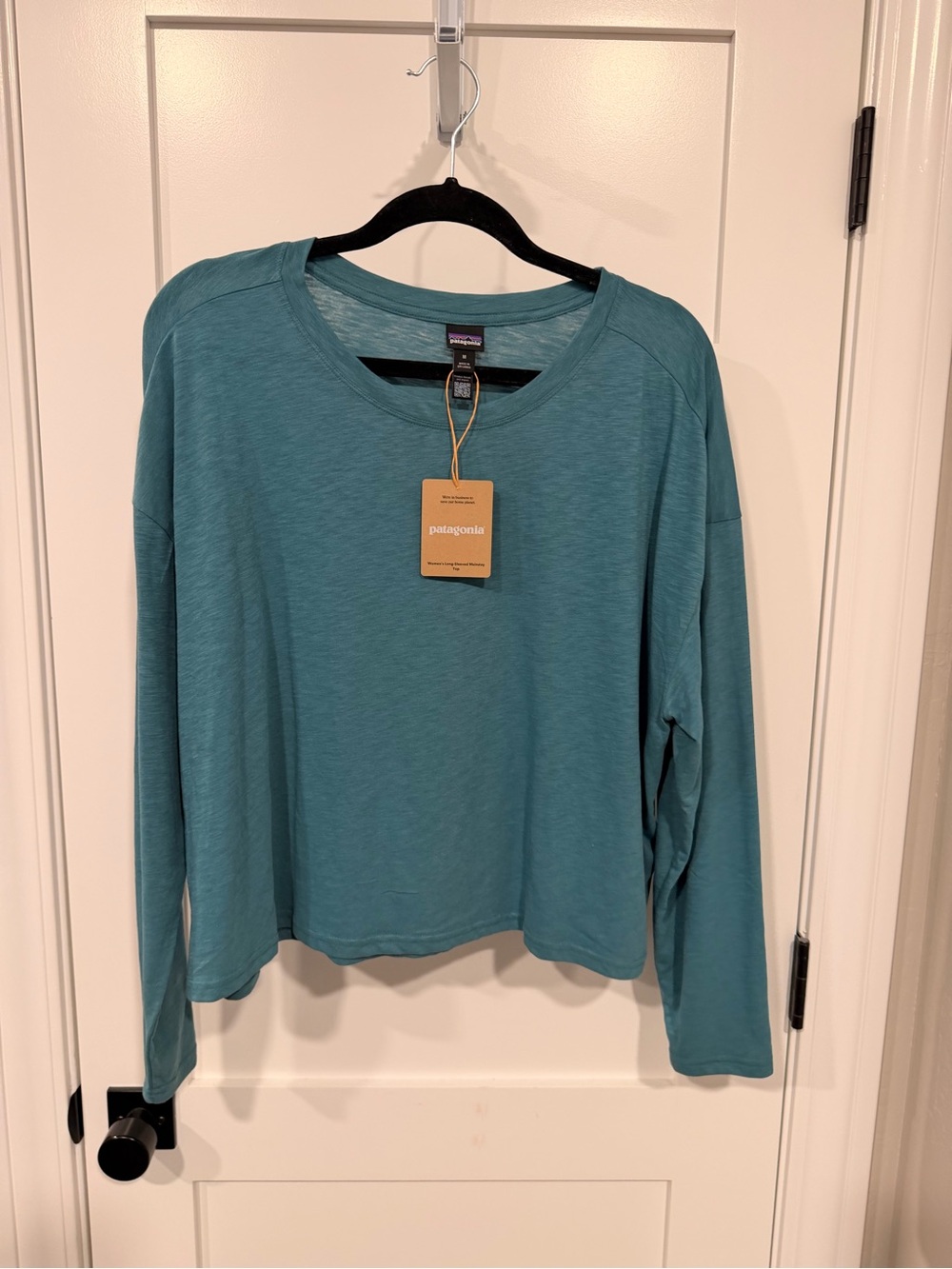Patagonia Teal Crewneck Long Sleeve Top